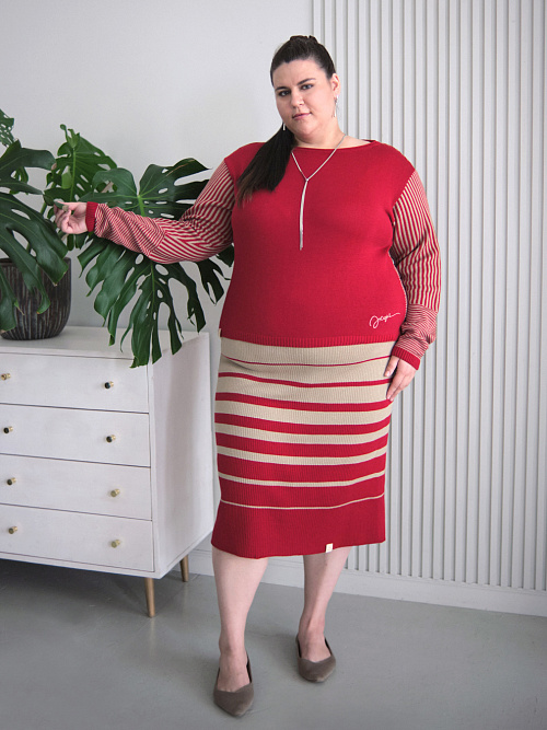 Юбка "Жизнь" красная RuSkin  